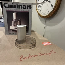 Cuisinart DLC-5 Work Bowl Lid DLC-104 & White Pusher Replacement Parts/Pre-owned