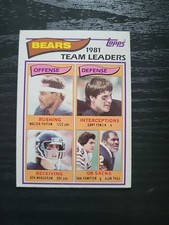 1982 Topps Football #292 Bears Team Leaders