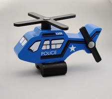 Maxim Wooden Police Helicopter Thomas Brio Railway Train Compatable VGC