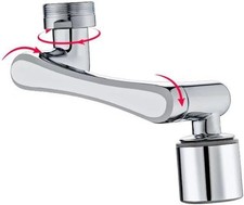 1080 Rotating Faucet Extender with Robotic Arm, Silver