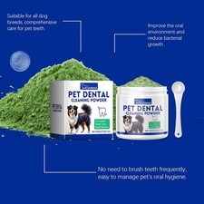 Dog Dental Cleaning Powder 80g - Natural teeth Brightening, PreventsUS  