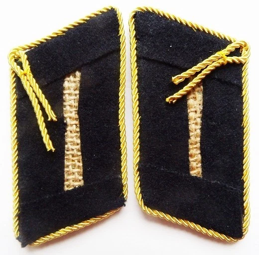 DDR, Reichsbahn, mit Goldfaden gestickte Kragenspiegel, wie zwei Bilder - Bild 2 von 2