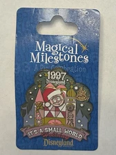 Disneyland - Magical Milestones - It's A Small World Christmas Holiday Clock Pin
