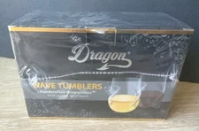 DRAGON Glassware Wave Tumblers Handcrafted 16 oz Set of 2 New & Sealed