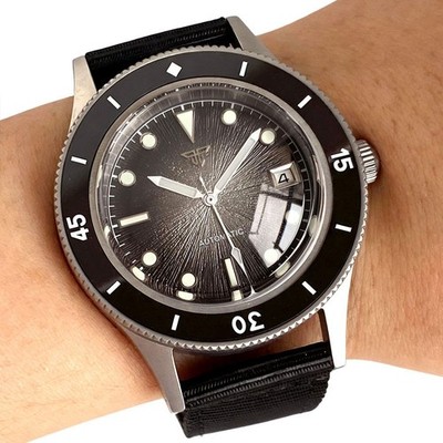 Retro Lumen 50-Fathoms 40mm Domed Sapphire Miyota8215 Automatic Watch for Men