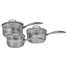 NEW Swiss Diamond Premium Steel Induction Saucepan Set 3pce