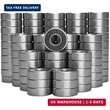 100 PCS 608-2RS Ball Bearing - Double Rubber Sealed Shielded Miniature Deep Groo