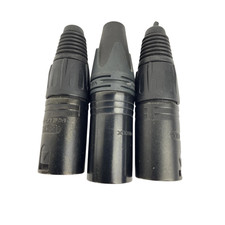 Lot of 3 x OEM Neutrik NC4MX 4 Pin Male XLR Gold Connector