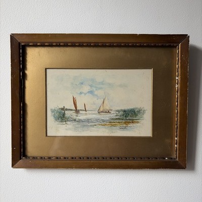 Antique or Vintage Framed Print, Barton Broad, Robert William Arthur Rouse
