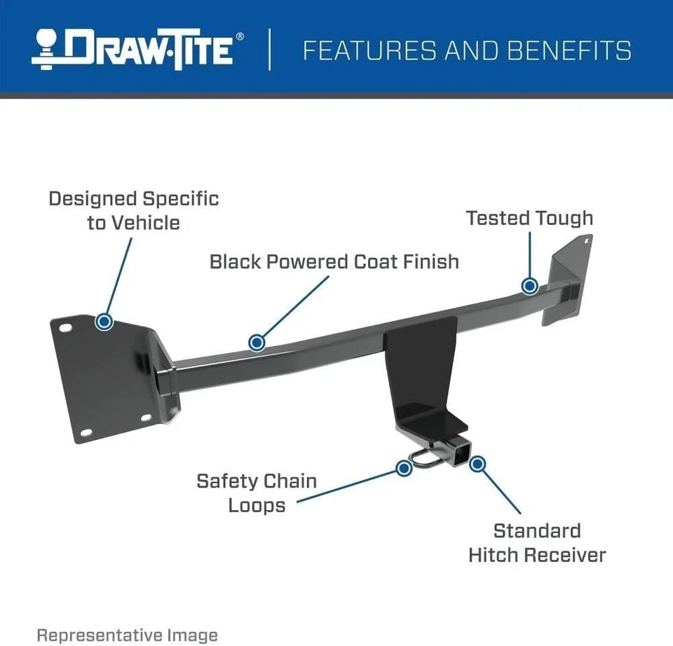 Class 1 Trailer Hitch for Nissan Altima 2007-25 Maxima 2009-23 1-1/4" Receiver🚗 - Image 4 of 4