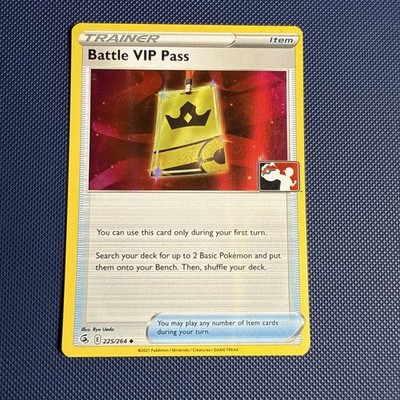 Battle VIP Pass 225/264 Line Holo Pokemon Prize Pack Series 2 NM FAST SHIP  Promo | eBay