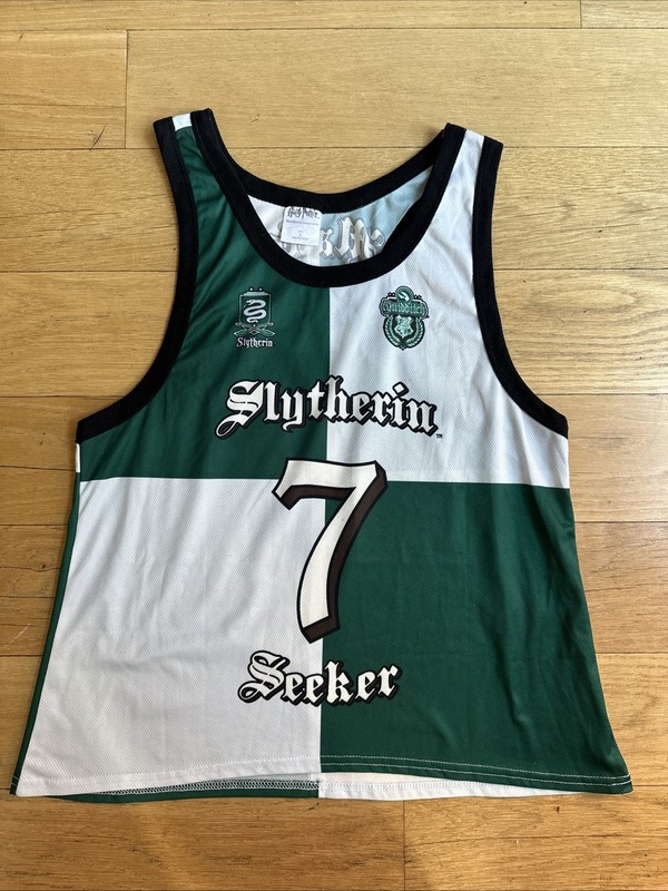 Vintage Harry Potter Slytherin Quidditch Malfoy #7 Jersey Shirt Youth XL
