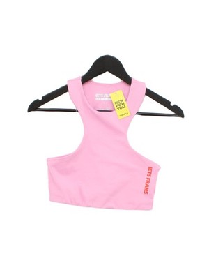 Iets Frans Damen Top S Rosa Polyester mit Elasthan Cropped
