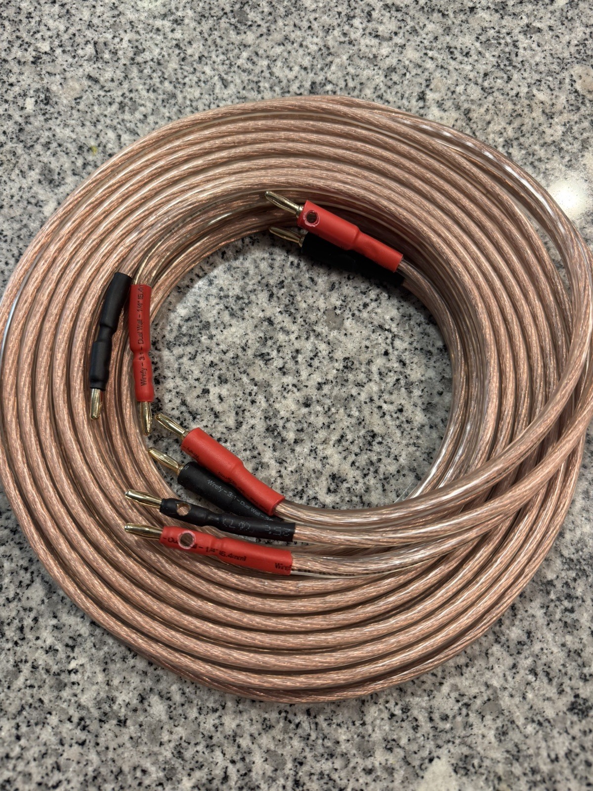 10AWG Speaker Cable Oxigen Free Copper 14,5 feet Pair Left A