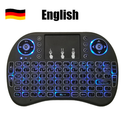 Mini Wireless Tastatur i8 mit Multitouch Touchpad PC Smart TV LED RGB Keyboard