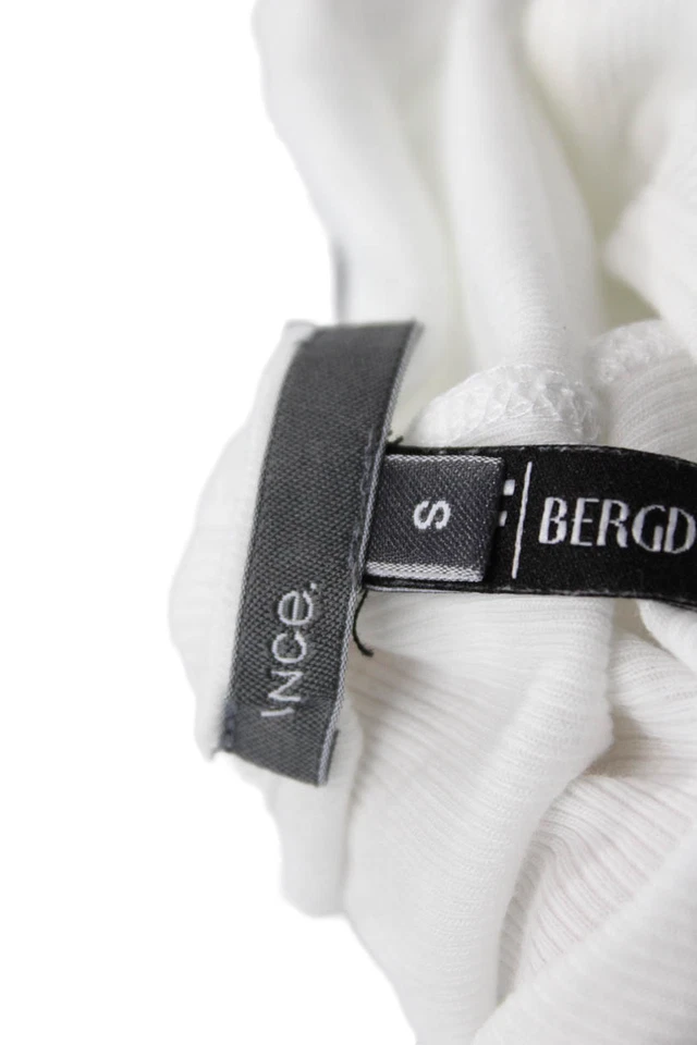 Regata Vince feminina gola redonda malha casual branca sólida tamanho P - Imagem 4 de 4