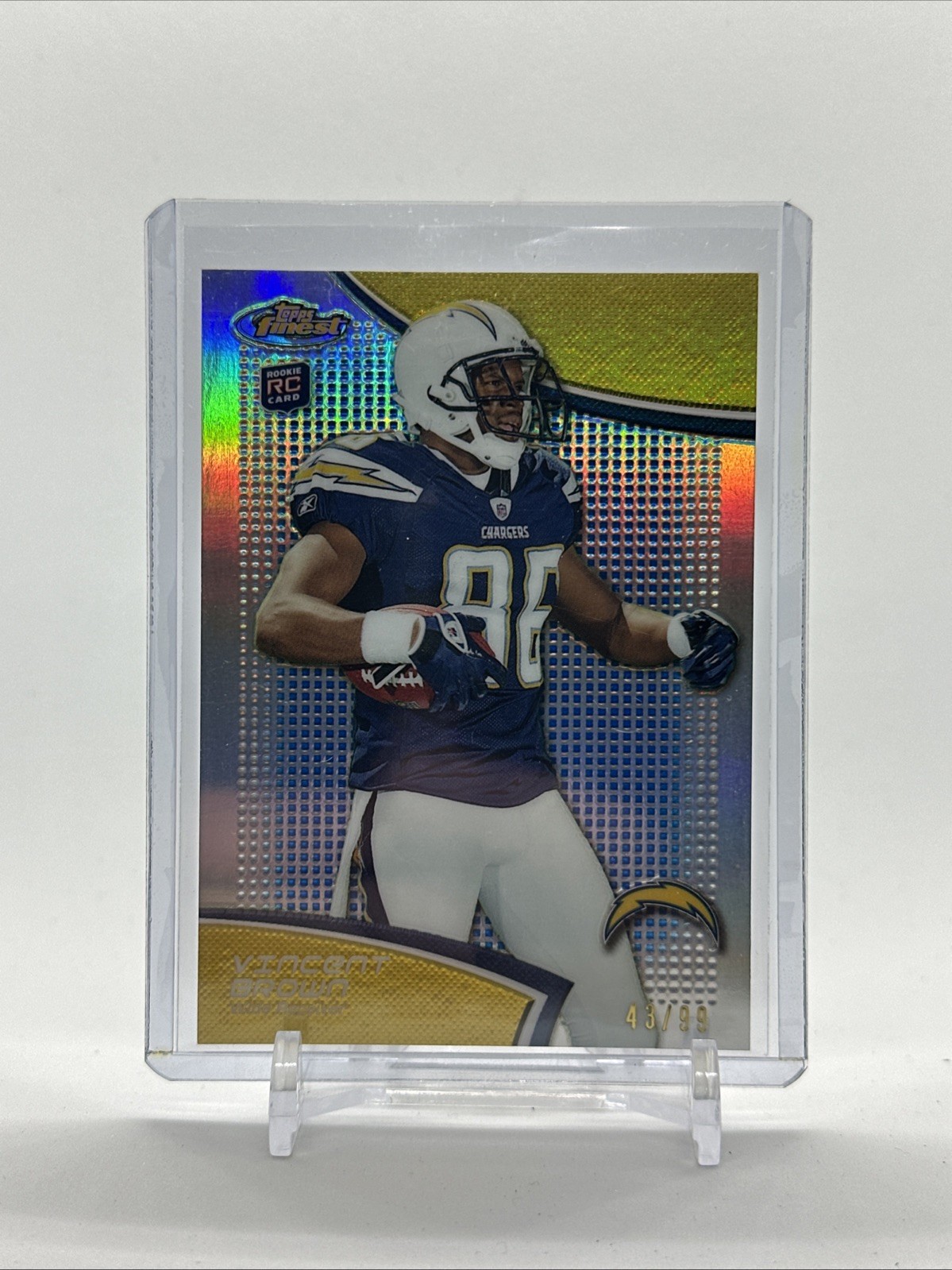 Vincent Brown Finest #44 Blue Refractor