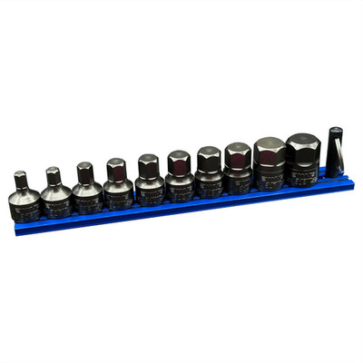 VIM Tools Impact Metric Hex Driver Set 10 Piece Power Or Hand Approved, 3/8 Squa