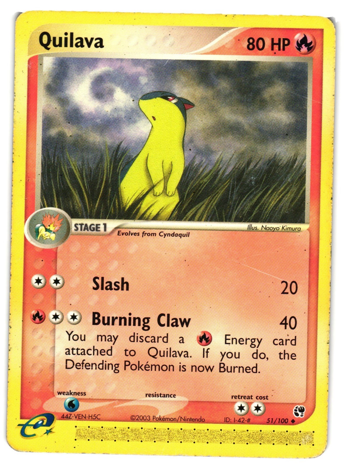 Pokemon TCG Quilava 51/100 Sandstorm Regular Uncommon HP