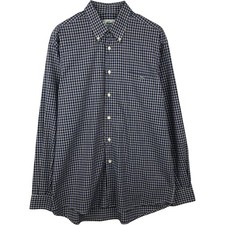Vintage Lacoste long-sleeved button-down check shirt, made in Spain, size L