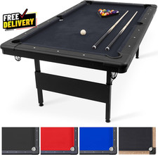 Portable Billiards Table 6 7 8 Ft Pool Table Set Balls Cues Chalk Brush