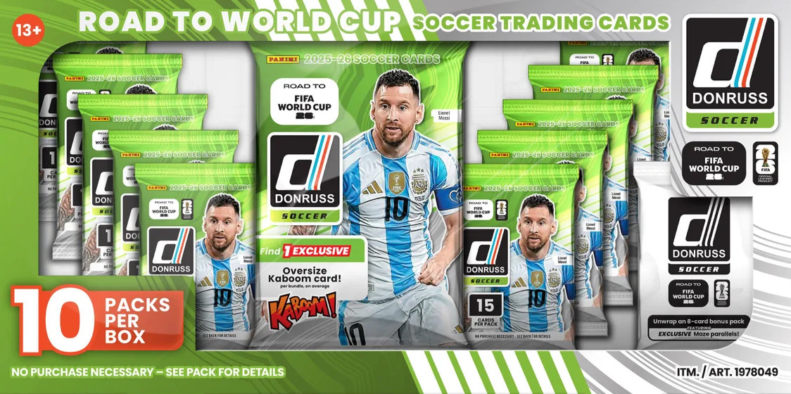 2026 Panini Donruss Soccer Road to FIFA World Cup Box Oversize Kaboom Sealed