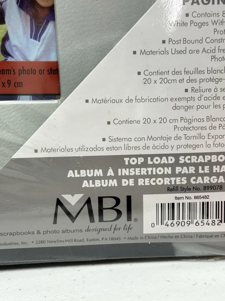 Álbum de fotos álbum de recortes de fútbol MBI 20 páginas 9,5" x 9" Foto 3 de 4