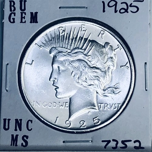 1925 P BU GEM PEACE SILVER DOLLAR UNC MS+++ U.S. MINT RARE COIN 7352
