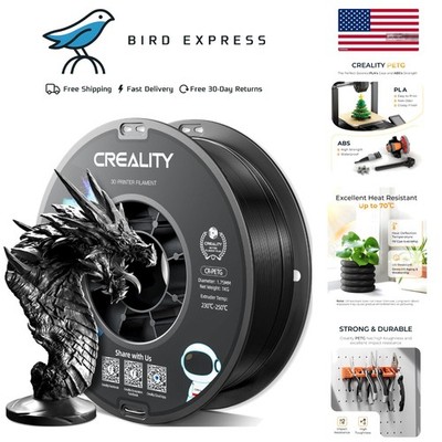 Creality PETG 3D Printer Filament 1.75mm 1kg Black Tough Strong Moistureproof
