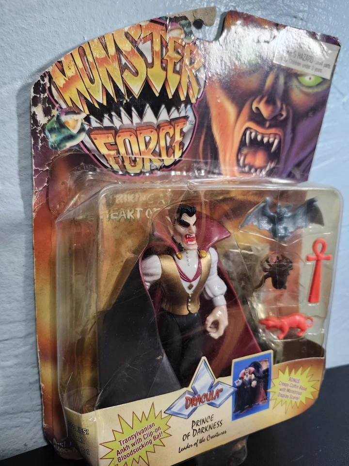 Playmates 1994 Monster Force Drácula Príncipe de las Tinieblas figura sellada de fábrica Foto 4 de 4