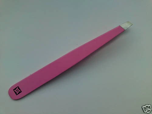 Sanguine Pink Slanted Eye Brow Tweezers Plain