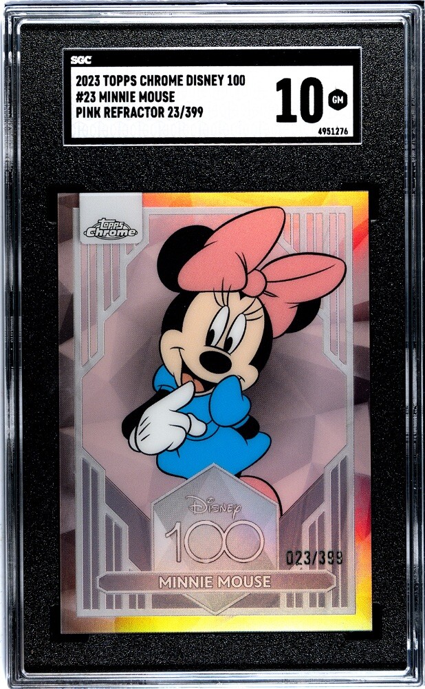 Minne girl （2023） 2023 Topps Chrome Disney 100 MINNIE MOUSE Pink/399 *** SGC