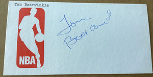 TOM BOERWINKLE Personally Autographed Signed NBA Card BULLS Free Shipping