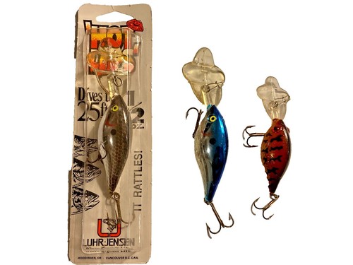 Luhr Jensen Sam Griffin GOLD FOIL BLACK SHAD Wood Jerk'n Sam 7