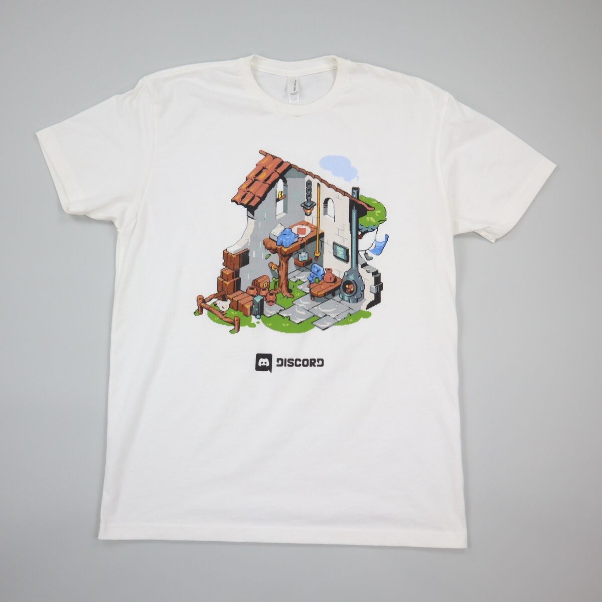 DISCORD x PAX South Video Game Festival T-Shirt White Pixel Art Tee L