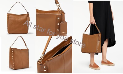 DKNY Hobo Bag Chelsea Pebbled Leather Studded Hobo Bag