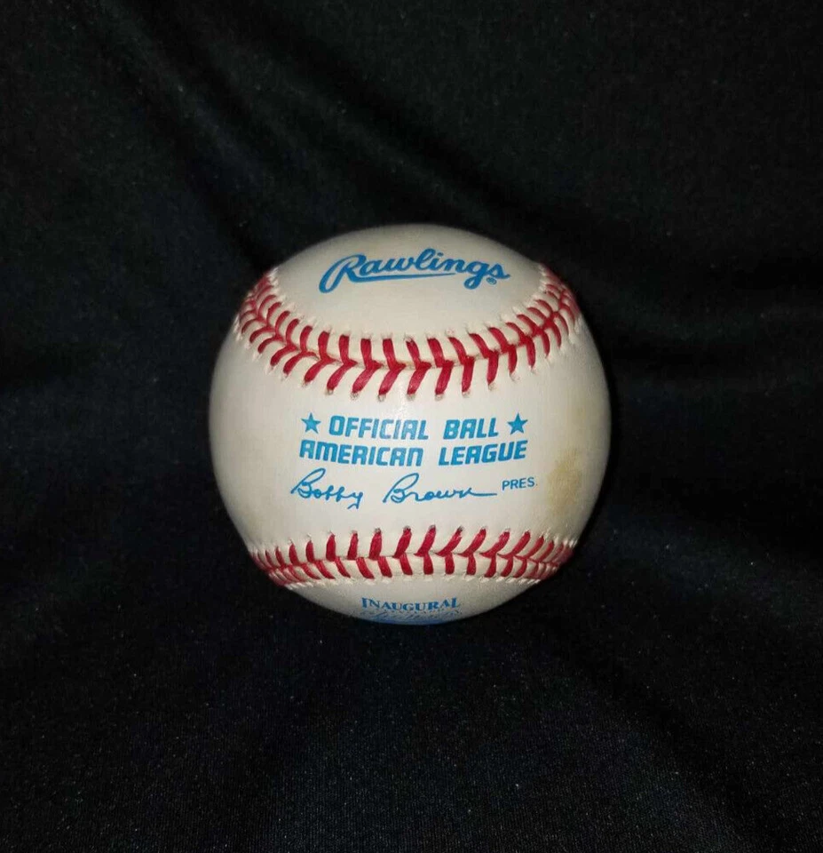 1994 Ryan Garko Firmado Rawlings Béisbol Liga Americana Jacobs Field Inaugural Foto 3 de 3