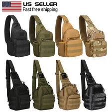 Outdoor Tactical Sling Bag Military MOLLE Crossbody Pack Chest Shoulder Backpack