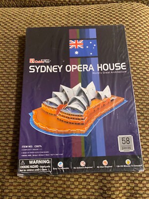 CubicFun C067H Sydney Opera House 3D Puzzle 58 Pieces New In Sealed Box