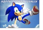 Sonic The Hedgehog Personalised Edible Birthday Cake Topper A4 (10" x 7.5") #2