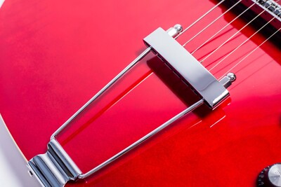 ギター GROTE Jazz Electric Guitar (Red) Grote Red Jazz Electric Guitar Semi-Hollow Body P90 Pickup