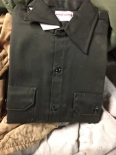 WEARGUARD  SHIRT MEDIUM GREEN  made in THE USA USA 15 -15 1/2