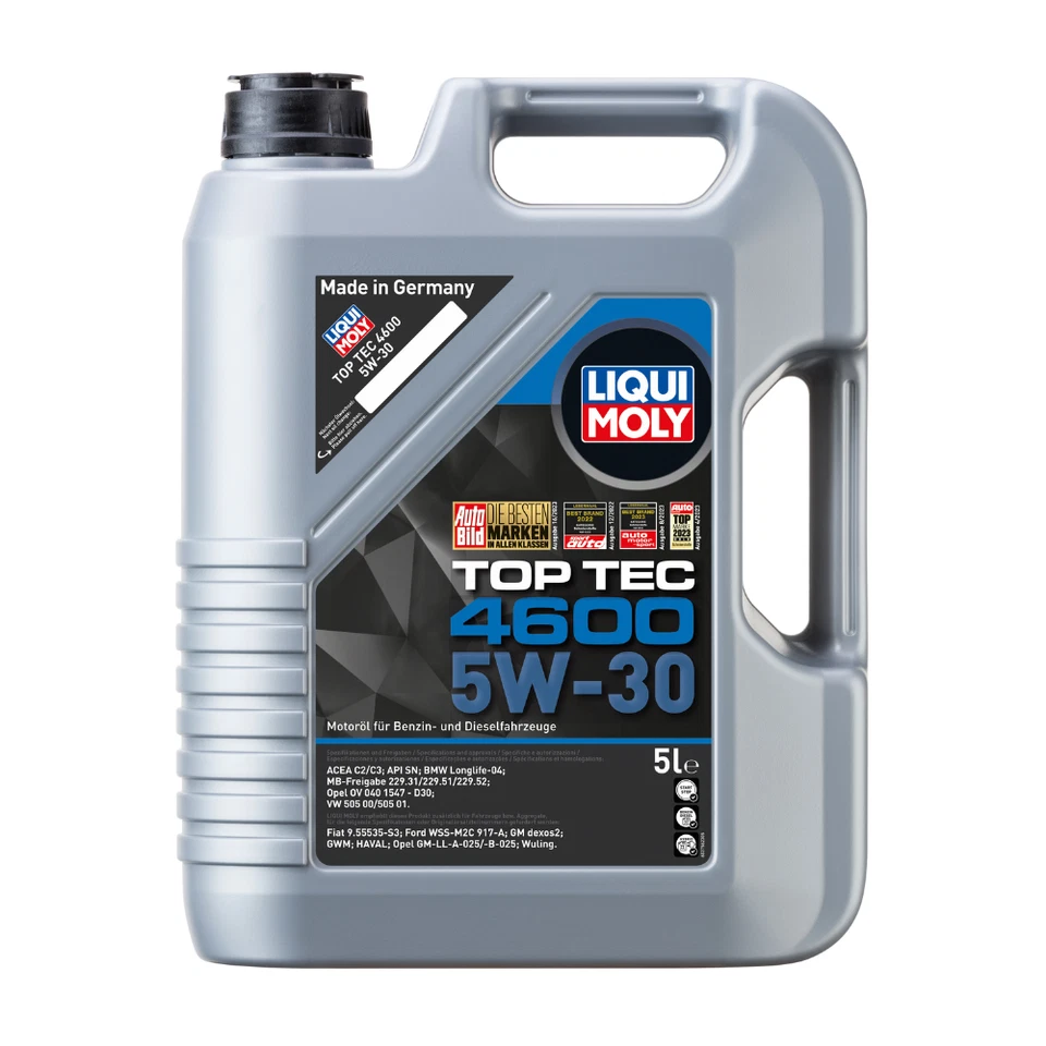 Huile moteur antifriction moderne haut de gamme TOP TEC 4600 5W30 5L Liqui Moly