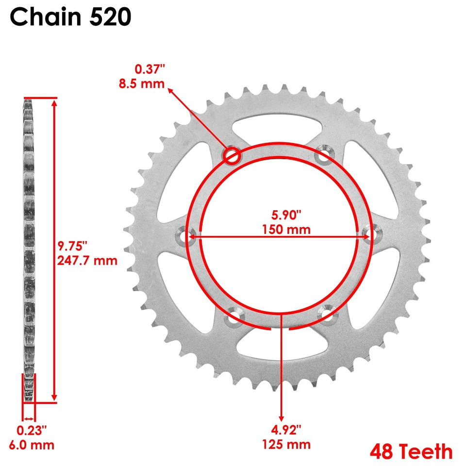 Blue O-Ring Drive Chain & Sprockets Kit for KTM 250 Sx Motocross 2004-2015 - Image 4 of 4