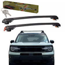 Roof Rack Cargo Cross Bars Black Aluminum For Ford Bronco 2021-2025