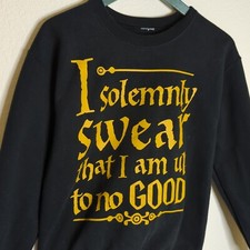 Harry Potter Marauders Map Up to No Good Crewneck Sweater Mens Size S