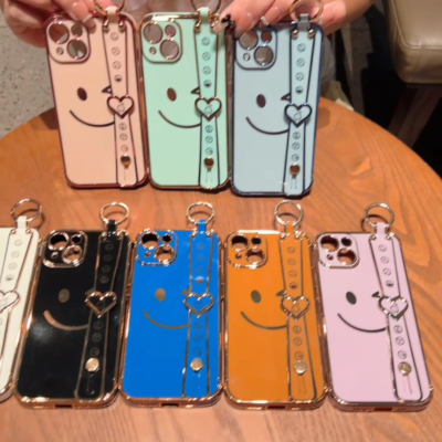 Cute Smile Case Wrist Strap Stand Cover For iPhone 16 Pro Max 15 14 13 12 11 XS | eBay Cute Smile Case Wrist Strap Stand Cover For iPhone 16 Pro Max 15 14 13 12 11 XS | eBay
