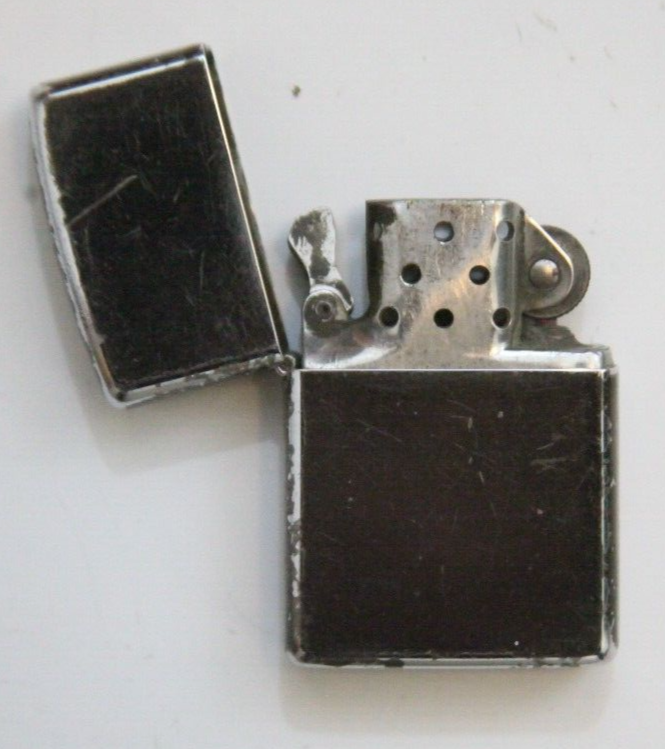 Vintage Chrome Gray Zippo Lighter Case Bradford PA USA 2.25