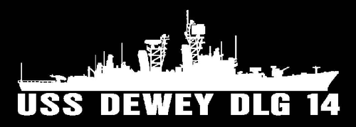 USS DEWY DDG 45 DLG 14 Silhouette Decal U S Navy USN Military - Picture 7 of 10