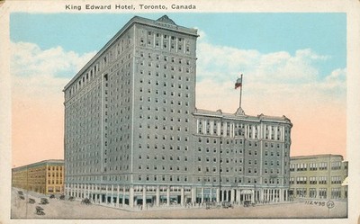 King Edward Hotel Toronto Canada Vintage Postcard Valentino & Sons City View